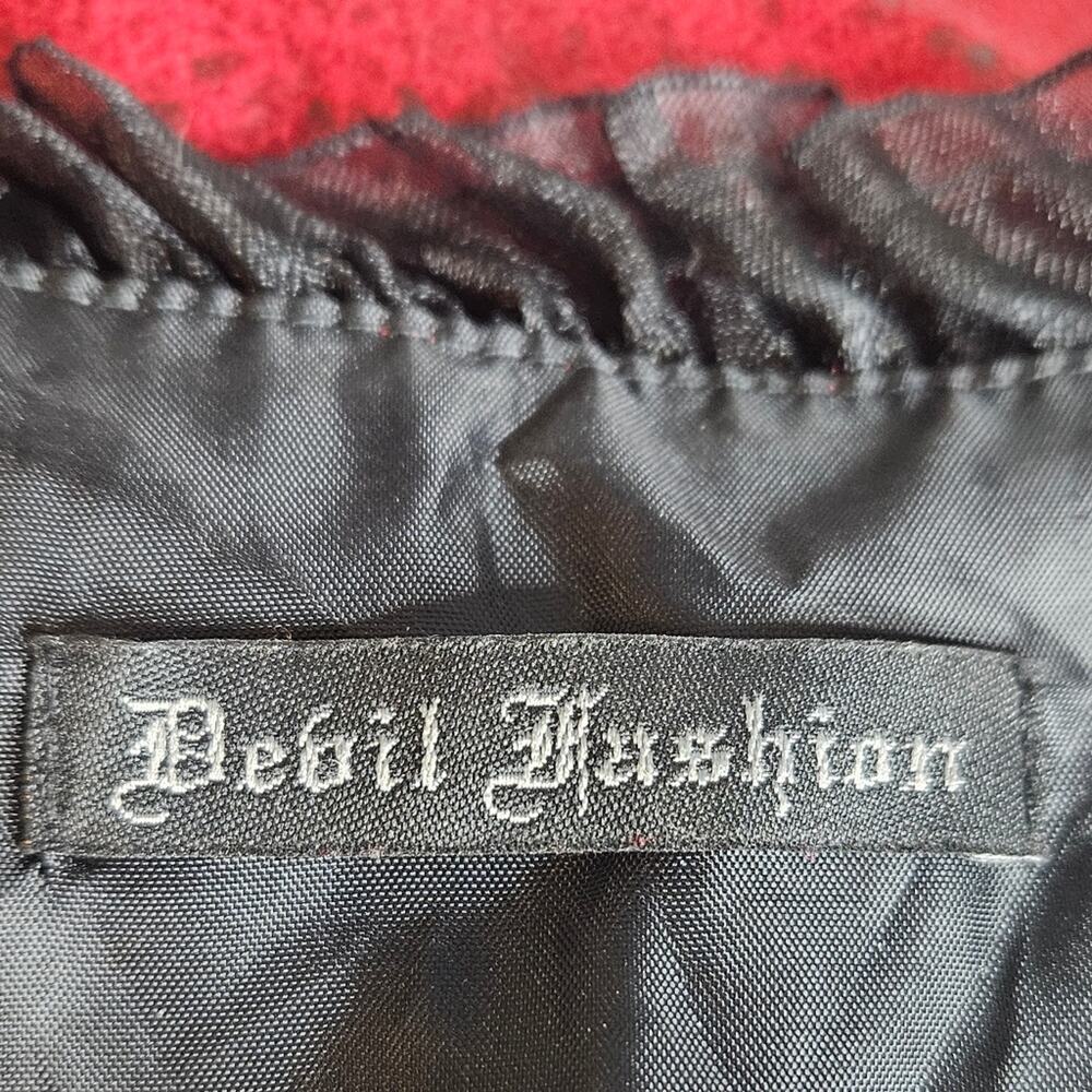 Devil Fashion Steampunk Basque Corset Top with Lace Skirt & Bustle, size M/L - Picture 10 of 10